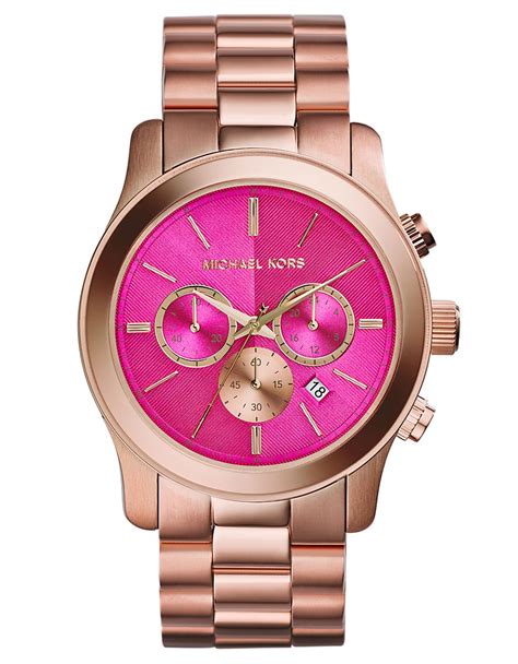 michael kors gold watch with pink face|Michael Kors Watch rose gold.